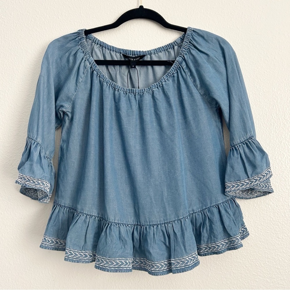 New Walter Baker Chambray Torrence Top | Size S